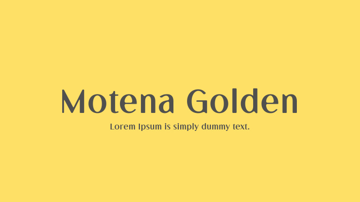 Motena Golden Font
