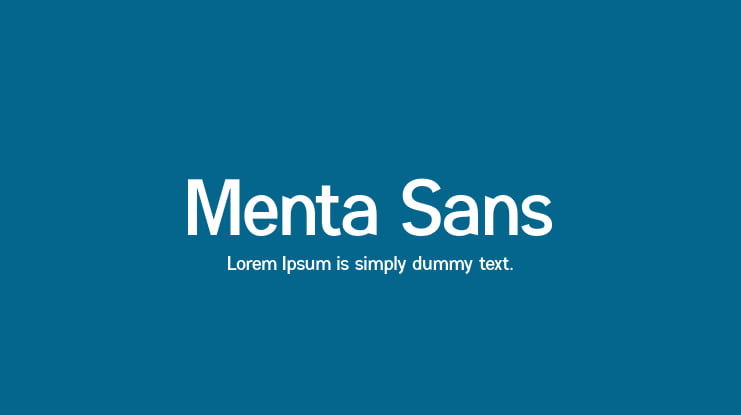 Menta Sans Font Family