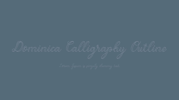 Dominica Calligraphy Outline Font Family