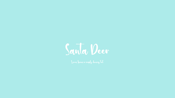 Santa Deer Font