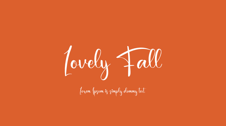 Lovely Fall Font