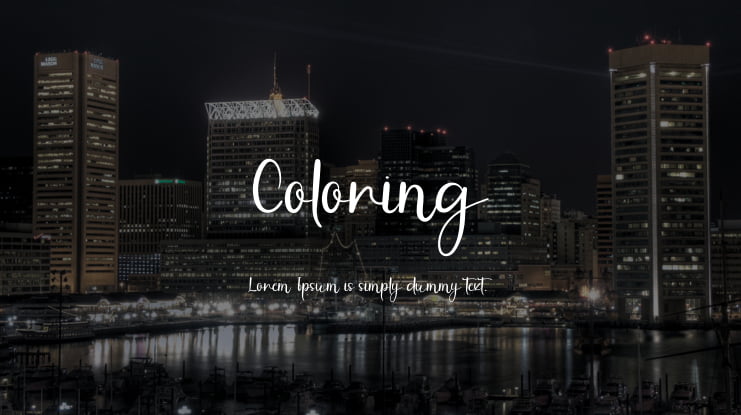 Coloring Font