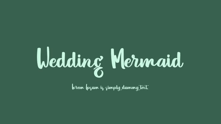 Wedding Mermaid Font