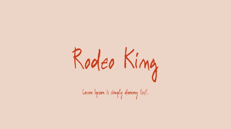 Rodeo King Font