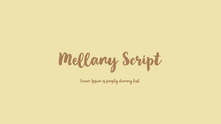 Mellany Script Font