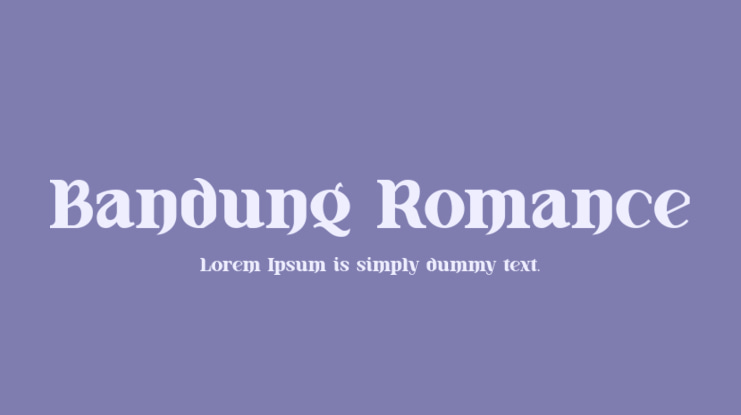 Bandung Romance Font