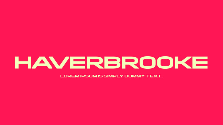 Haverbrooke Font Family