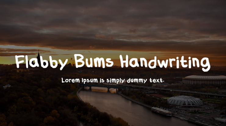 Flabby Bums Handwriting Font