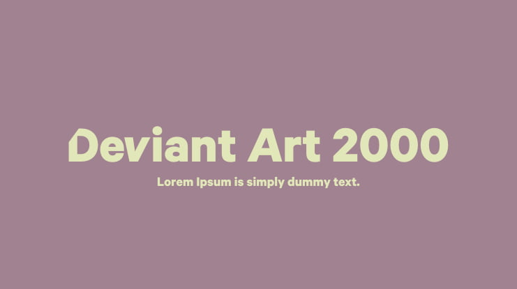 Deviant Art 2000 Font