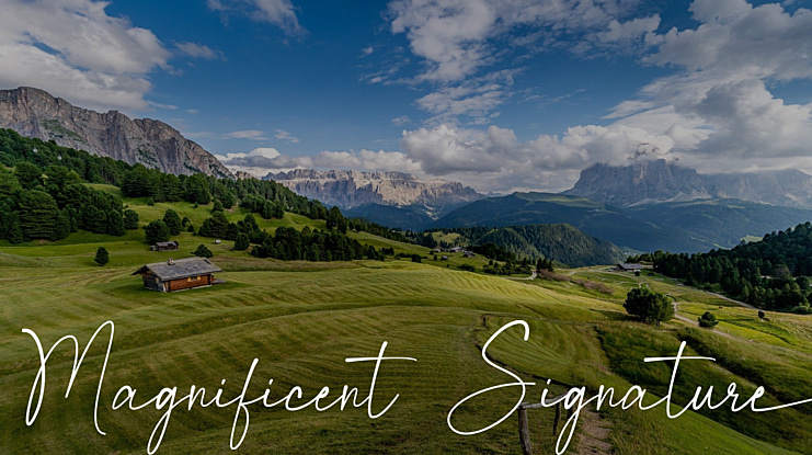 Magnificent Signature Font