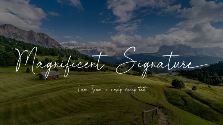 Magnificent Signature Font