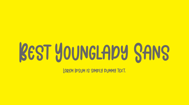 Best Younglady Sans Font Family