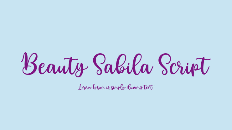 Beauty Sabila Script Font Family