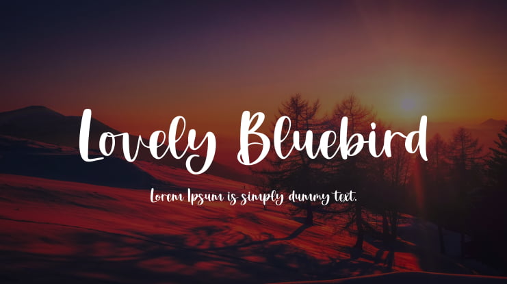Lovely Bluebird Font Family