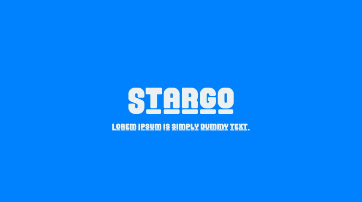 Stargo Font