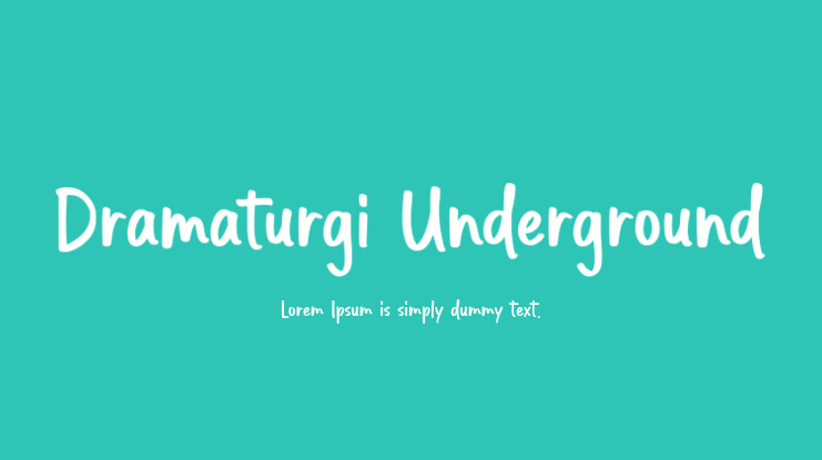 Dramaturgi Underground Font