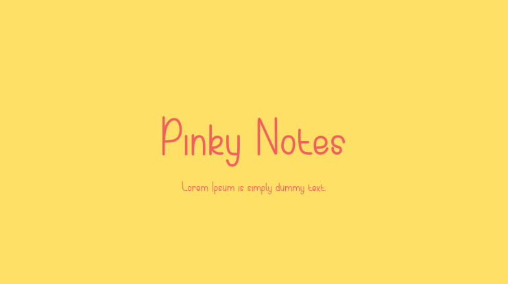 Pinky Notes Font