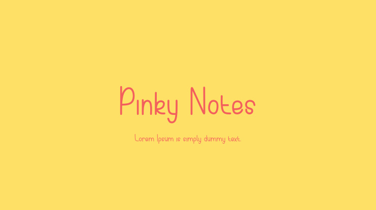 Pinky Notes Font