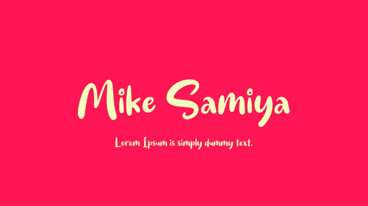 Mike Samiya Font