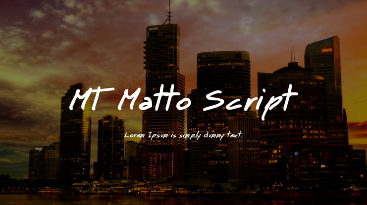 MT Matto Script Font Family