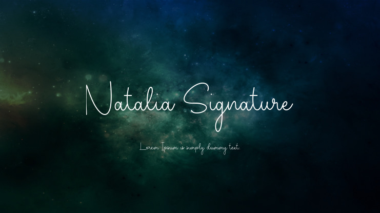 Natalia Signature Font