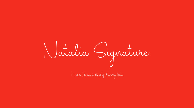 Natalia Signature Font