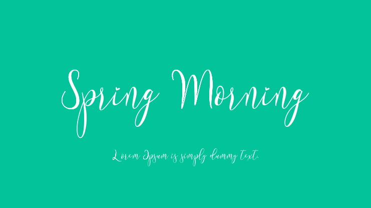 Spring Morning Font