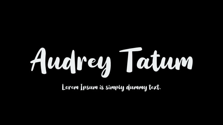 Audrey Tatum Font