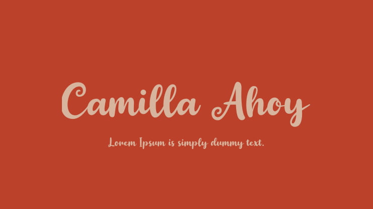 Camilla Ahoy Font