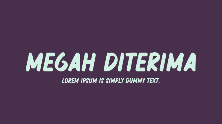 Megah Diterima Font