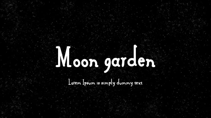 Moon garden Font