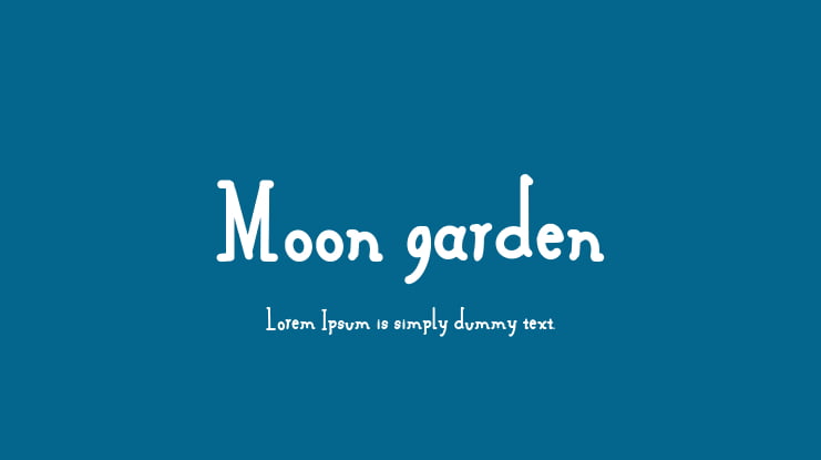 Moon garden Font