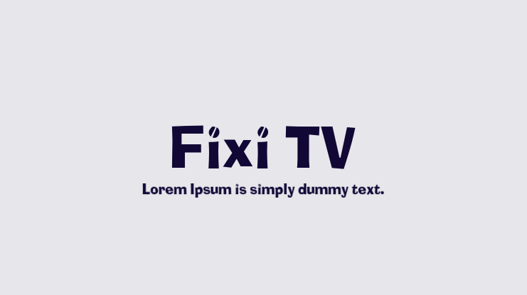Fixi TV Font