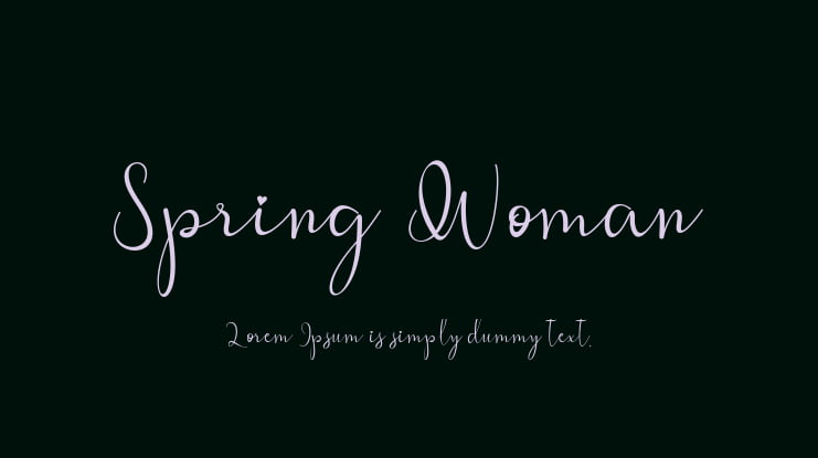 Spring Woman Font