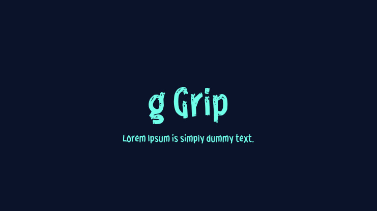 g Grip Font