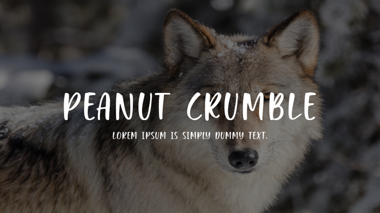 Peanut Crumble Font