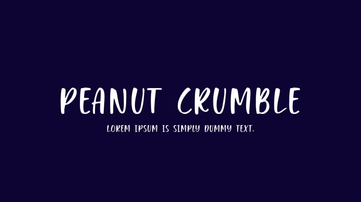 Peanut Crumble Font