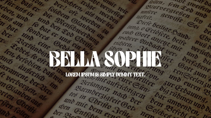 BELLA SOPHIE Font