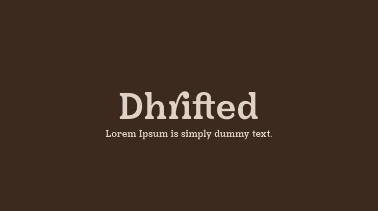 Dhrifted Font