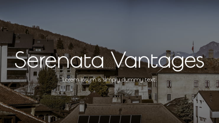 Serenata Vantages Font Family