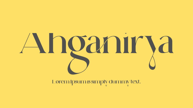 Ahganirya Font