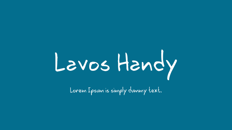 Lavos Handy Font