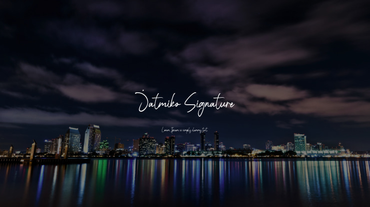 Jatmiko Signature Font