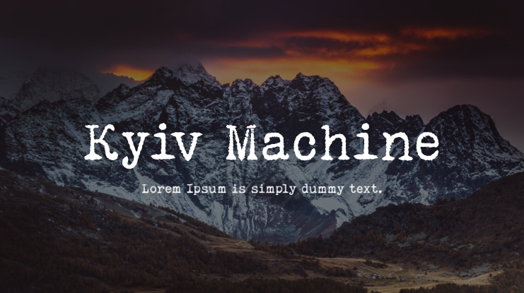 Kyiv Machine Font