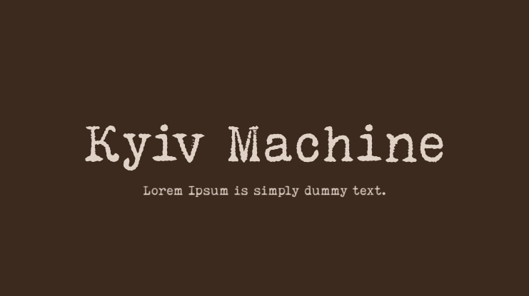Kyiv Machine Font