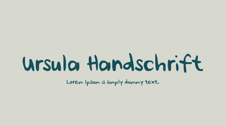 Ursula Handschrift Font