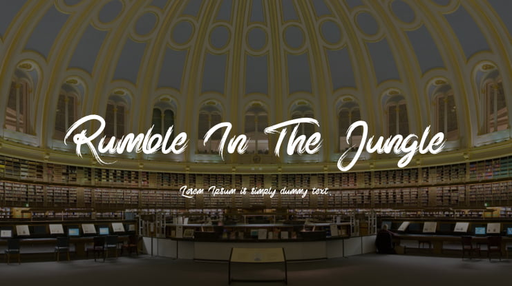 Rumble In The Jungle Font