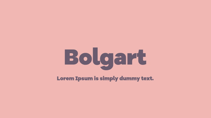 Bolgart Font