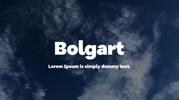 Bolgart Font