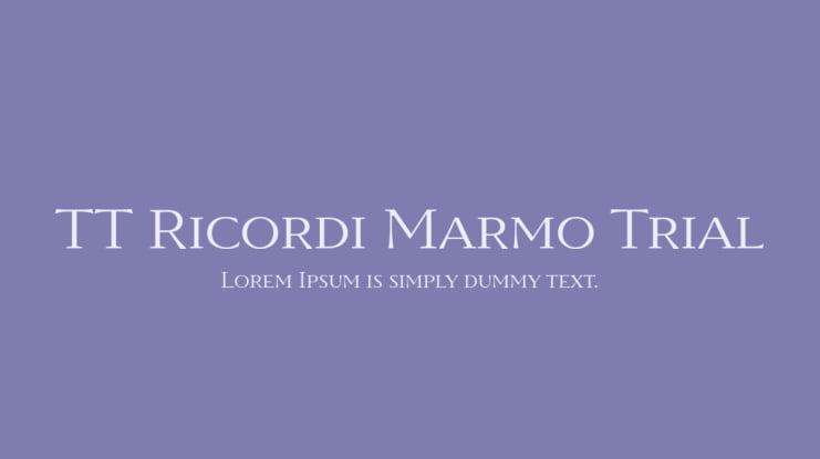 TT Ricordi Marmo Trial Font Family